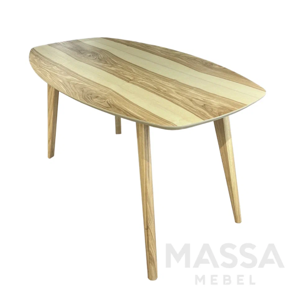 Стол обеденный SUN (столешница шпон ясень/опора массив ясень) (MON) выставочный образец