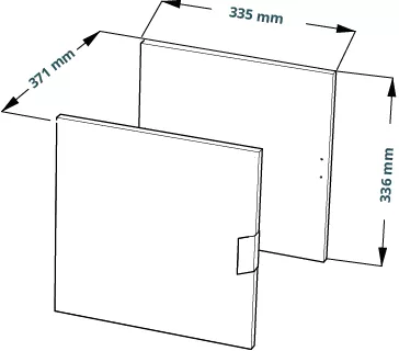 Стеллаж дверца Фора 4.3 33x33 белый (GL) 