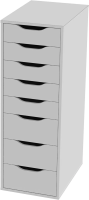 Тумба Ингар 8 ящиков 36Х102 белый (GL)