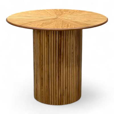 Стол обеденный круглый Рига МДФ-дуб (MSS) (Коричневый)