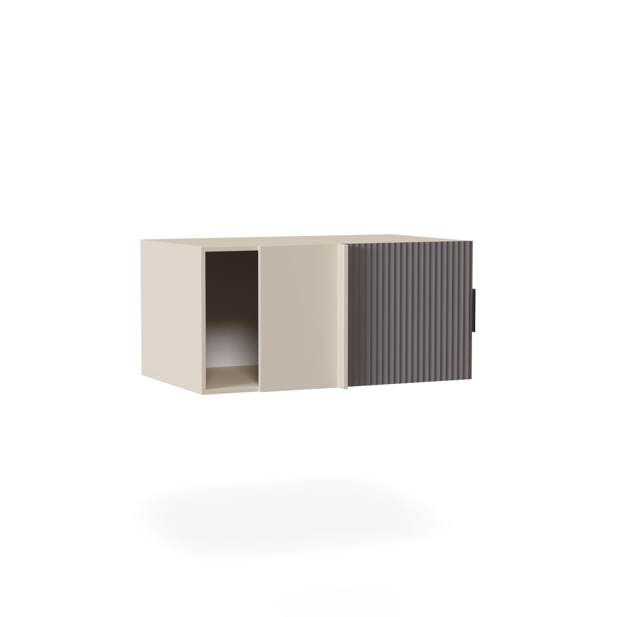 NEO Антресоль для углового шкафа  (унификация- левая\правая) 1000х480х580 с рифленым фасадом серый