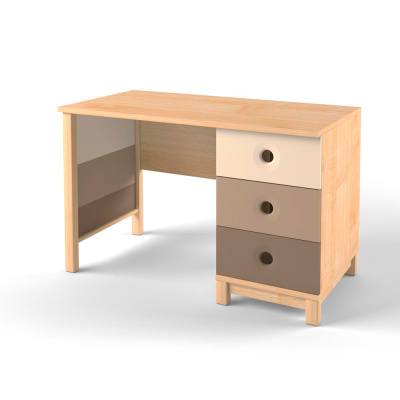 Стол письменный с тумбой Робин Wood клен/мокко/имбирь/беж (POP) (Бежевый) Выставочный образец