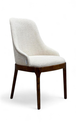 Стул мягкий Дейл белый букле-каркас дуб (MSS) (Белый)