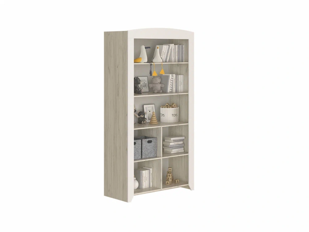 Шкаф открытый Буква (дуб крафт белый/пони) | Интернет магазин Масса Мебель