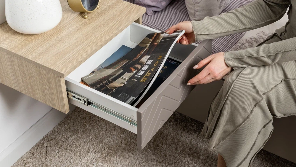 Комплект мебели в спальню Амьен №1 Плэйн/Веллюто Капучино (Mob) | Интернет магазин Масса Мебель