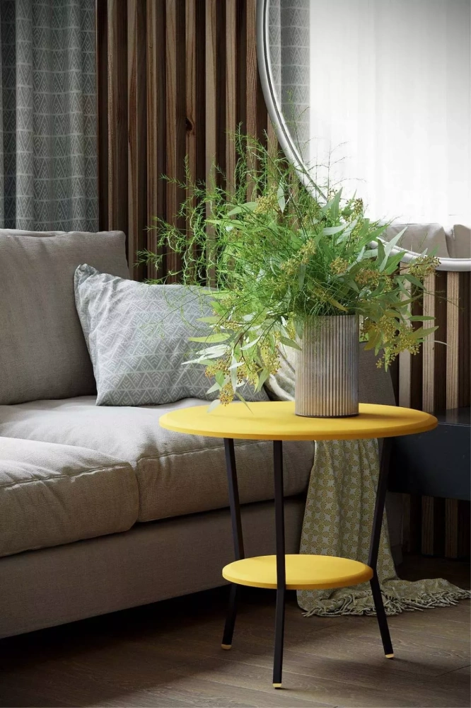 Стол журнальный Шот желтый (KL) | Интернет магазин Масса Мебель