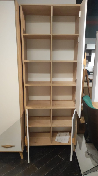 Стеллаж широкий Белый коллекция 2+2 (POP) Выставочный образец