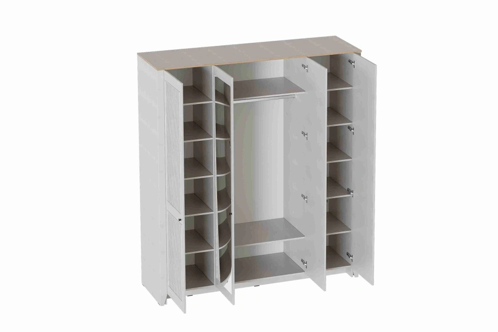 Шкаф четырехстворчатый с зеркалом Валенсия (MEBG) | Интернет магазин Масса Мебель