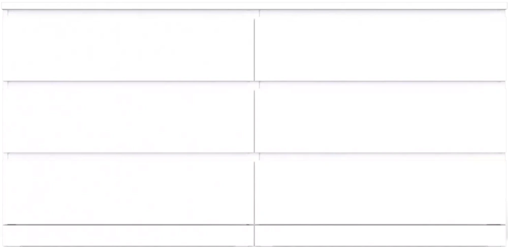 Комод Варма 6 ящиков белый 160х78 (GL) | Интернет магазин Масса Мебель