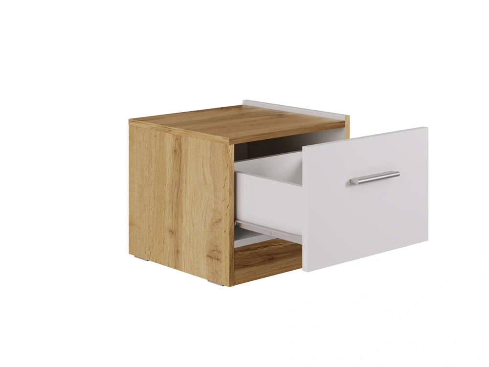 Комплект мебели для спальни FRESCO белый/дуб вотан (NK) | Интернет магазин Масса Мебель