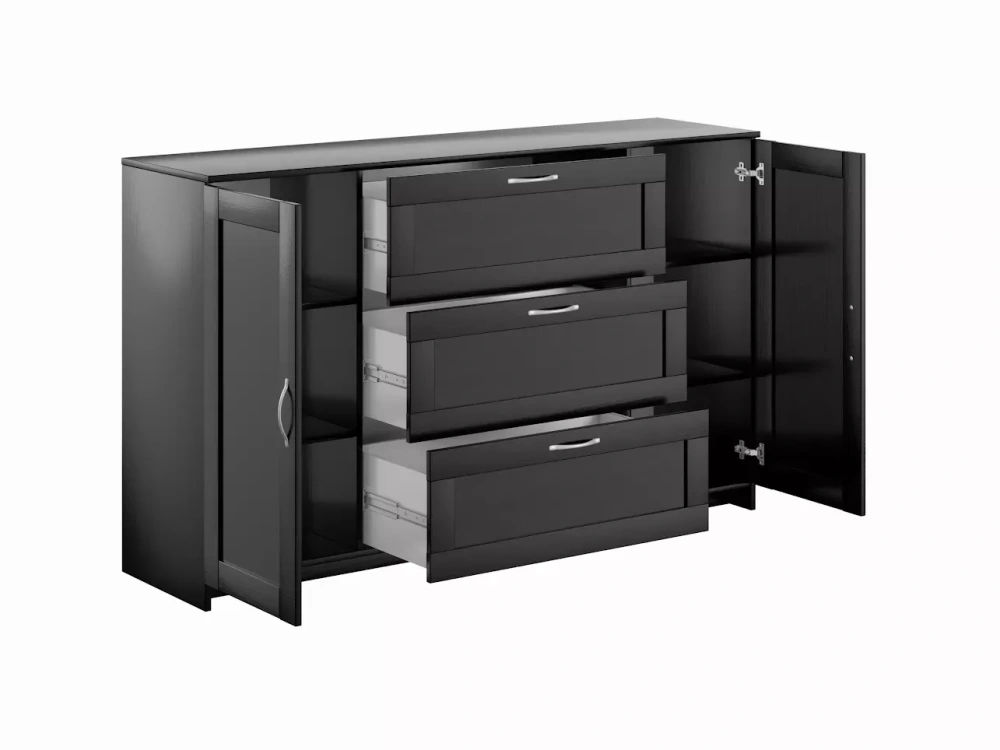 Тумба Сириус 2 двери и 3 ящика 156х95 дуб венге (GL) - интернет магазин Масса Мебель