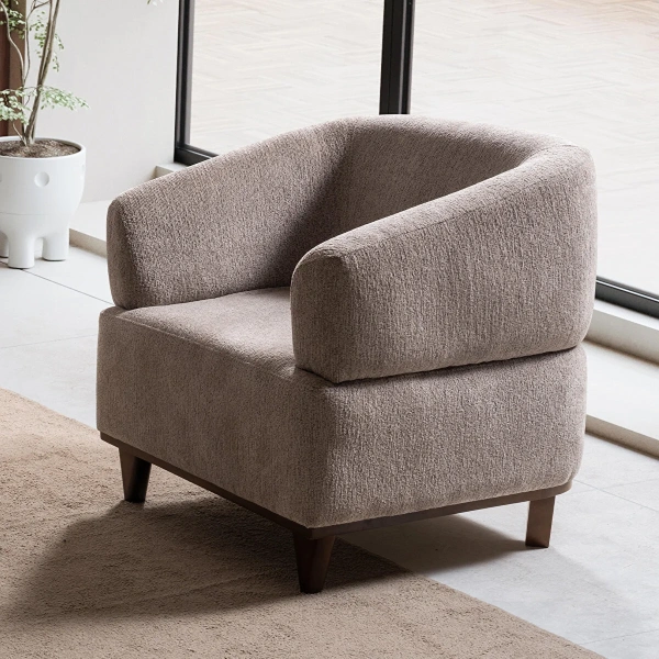 Кресло дизайнерское Dante Bergere Mooka 020 Beige, велюр (Турция)