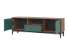 Тумба под ТВ Brass изумруд/каштан (NK) | Интернет магазин Масса Мебель