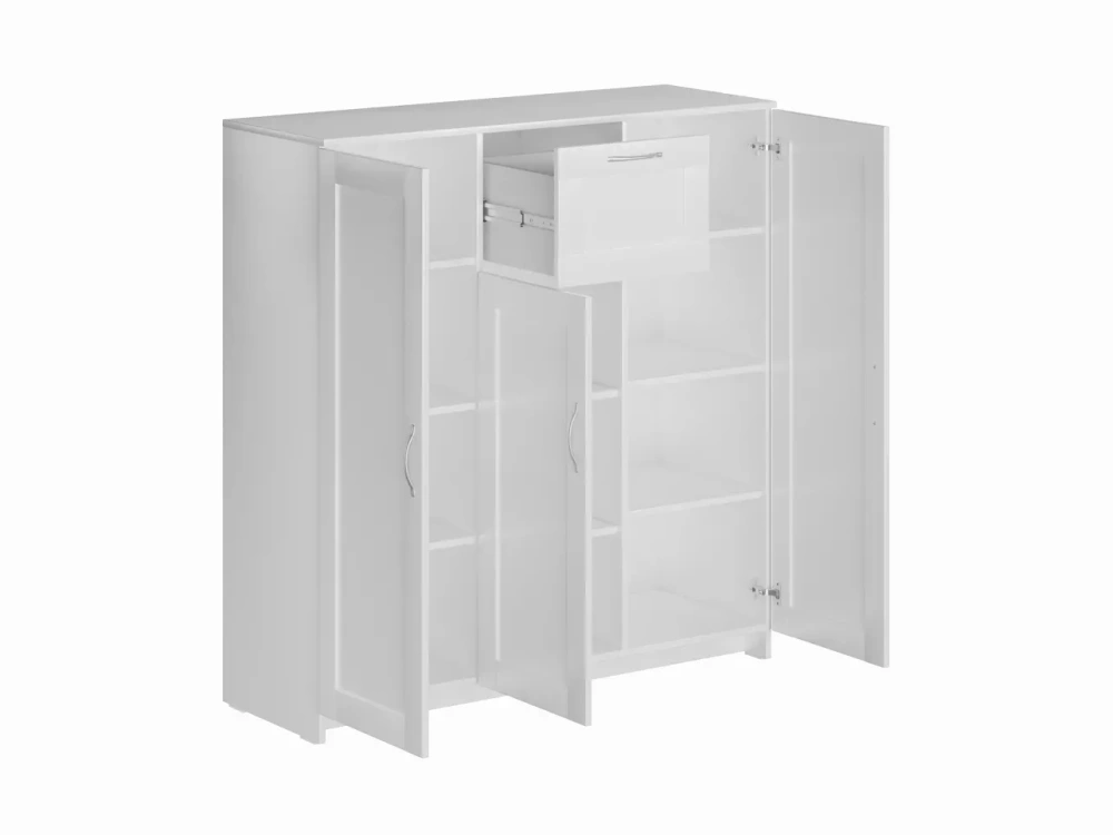 Тумба Сириус 3 двери и 1 ящик 117х123 белый (GL) | Интернет магазин Масса Мебель