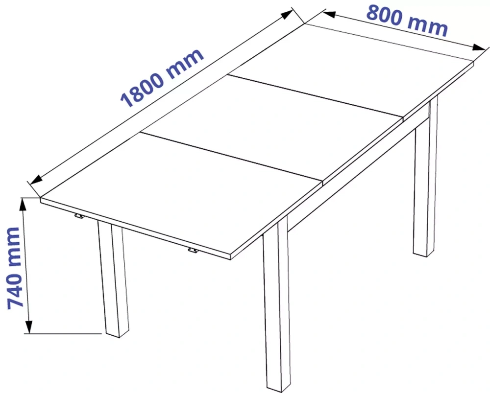 Стол раздвижной ВАРДИГ М обеденный 120(180)x74x80 белый (GL) | Интернет магазин Масса Мебель