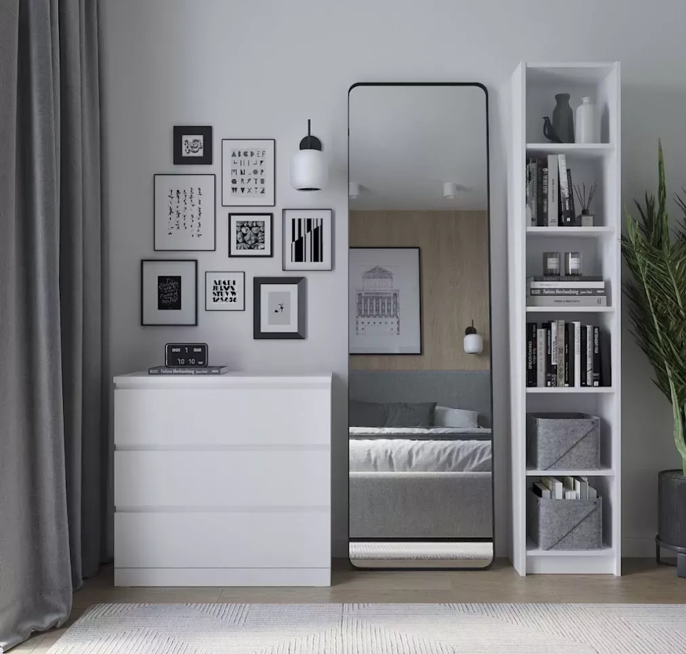 Комод Варма 3 ящика белый 80х78 (GL) | Интернет магазин Масса Мебель