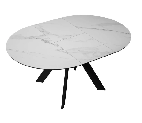 Стол обеденный раскладной Кельвин (Белый матовый)