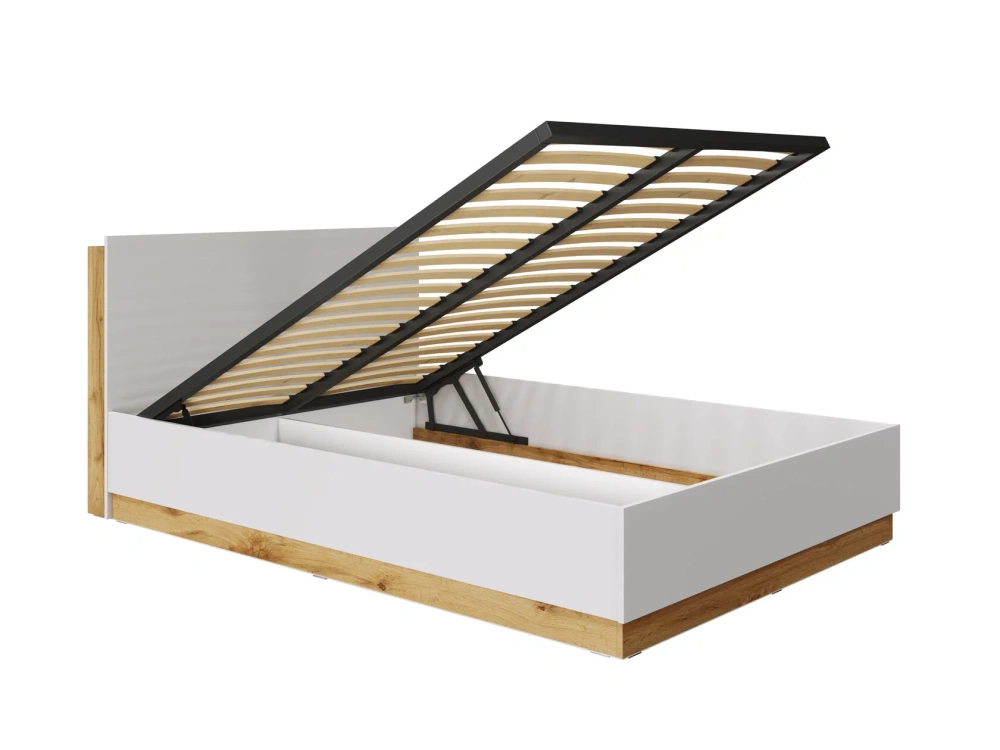 Комплект мебели для спальни FRESCO белый/дуб вотан (NK) | Интернет магазин Масса Мебель