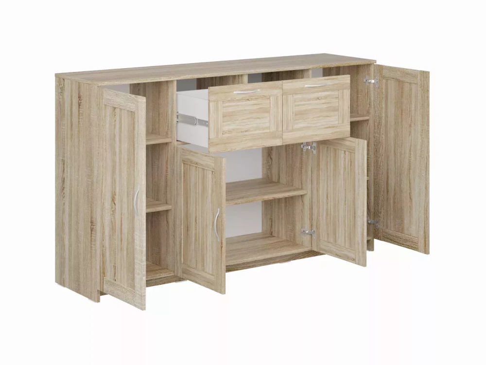 Тумба Сириус 4 двери и 2 ящика 156х95 дуб сонома (GL) | Интернет магазин Масса Мебель