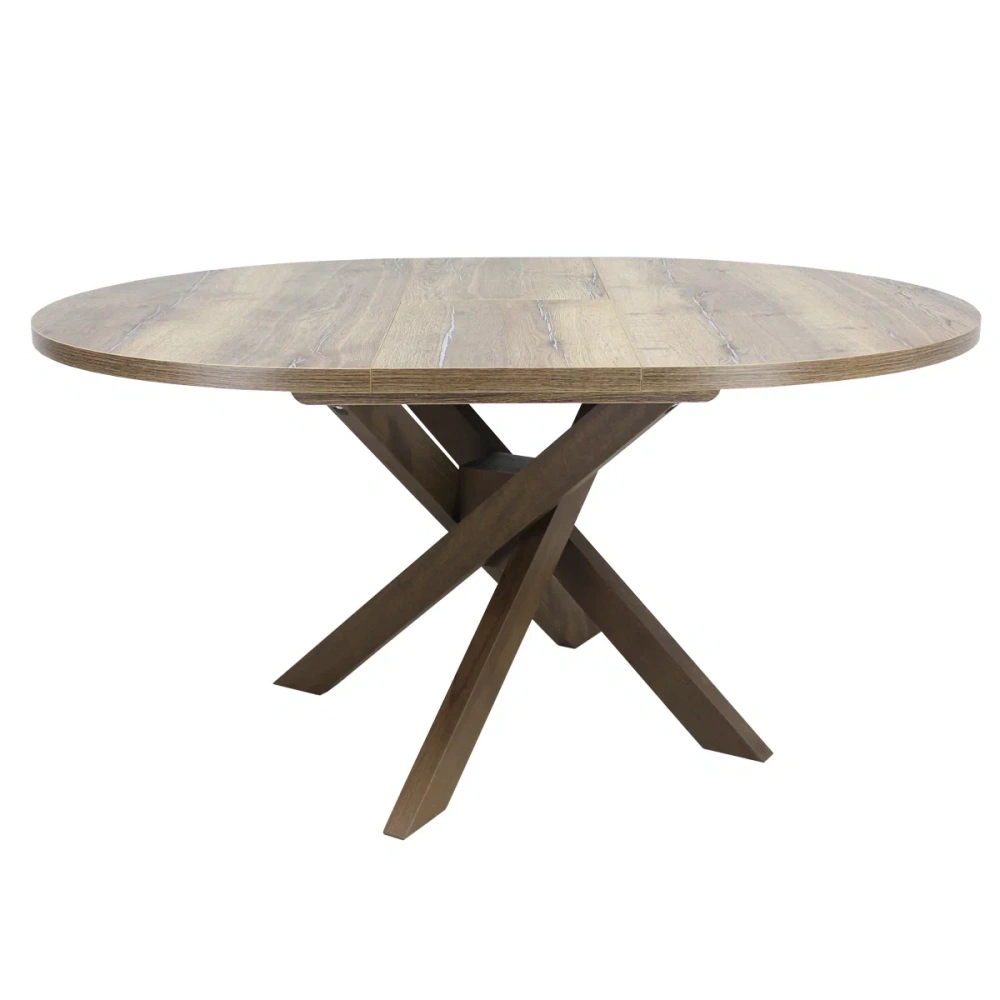 Стол обеденный раскладной Палермо d 120/155 дуб олово (VIS) | Интернет магазин Масса Мебель