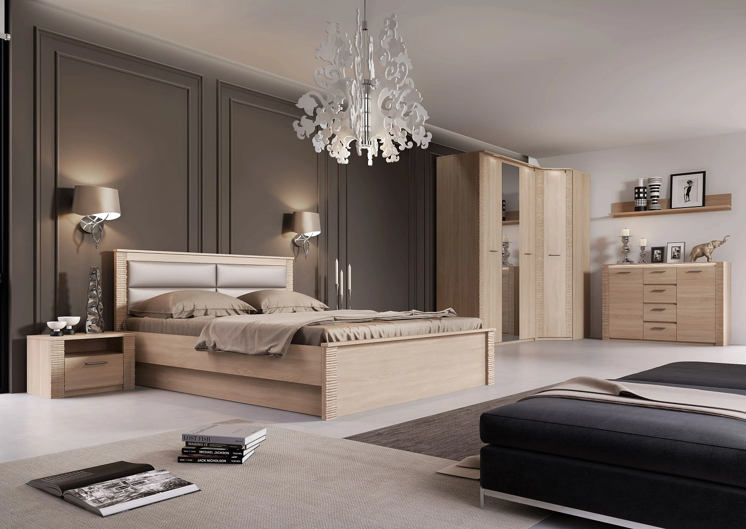 Кровать двухспальная Элана 160х200 (MEBG)