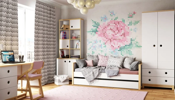 Шкаф двухстворчатый коллекция Робин Wood Лайт (POP) - интернет магазин Масса Мебель