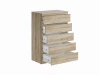 Комод Мальта дуб сонома 5 ящиков 80Х121 (GL) | Интернет магазин Масса Мебель
