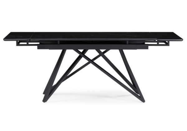 Стол обеденный раскладной Вектор (Черный матовый ) Стол обеденный раскладной Вектор (Черный матовый )