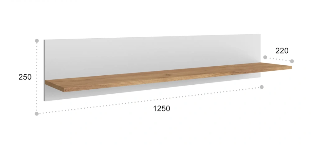 Полка настенная Ирма 125 (COM) Полка настенная Ирма 125 (COM) | Интернет магазин Масса Мебель