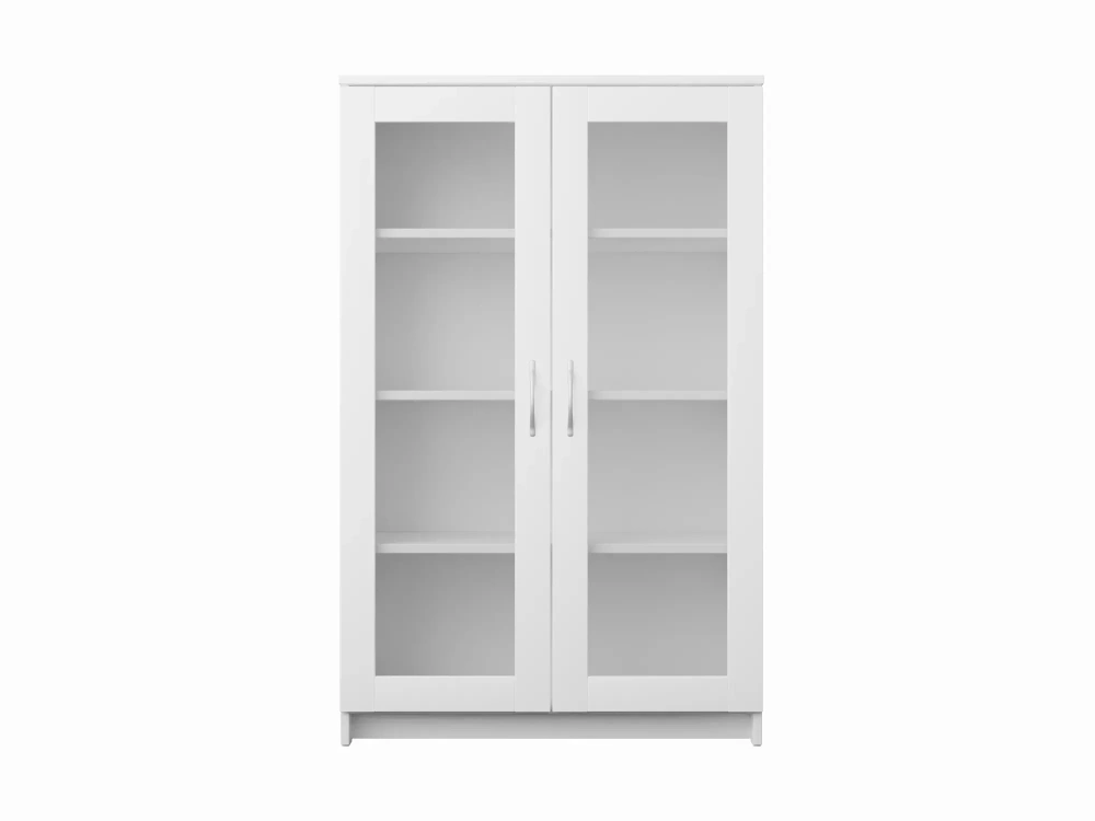 Тумба Сириус 2 двери со стеклом 78х123 белый (GL) | Интернет магазин Масса Мебель