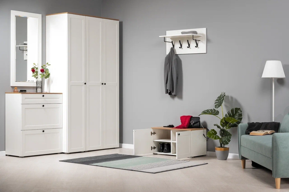 Вешалка Остин 15.12 Серый графит/Дуб Золотой (Mob) | Интернет магазин Масса Мебель