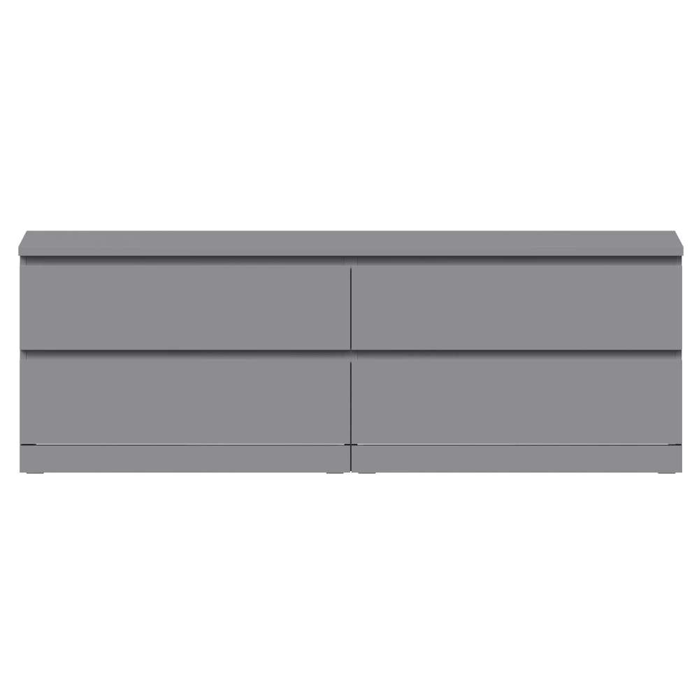 Комод Варма 4 ящика серый 160х54 (GL) | Интернет магазин Масса Мебель