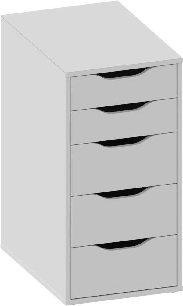 Тумба Ингар 5 ящиков 36Х71 белый (GL) - интернет магазин Масса Мебель