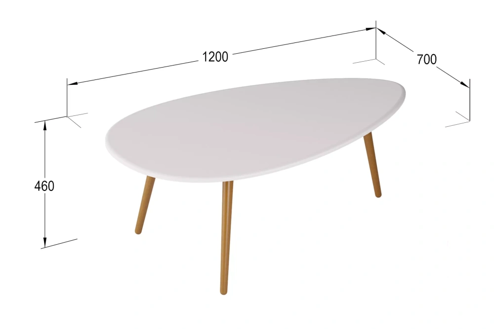 Комплект столов журнальных "Твинс" 2 шт. белый (KL) - интернет магазин Масса Мебель