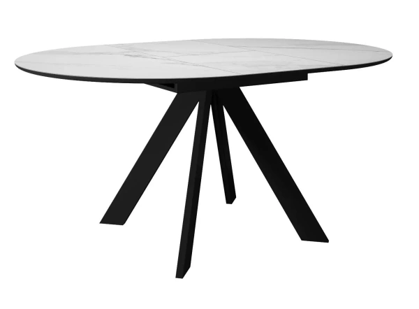 Стол обеденный раскладной Кельвин (Белый матовый)