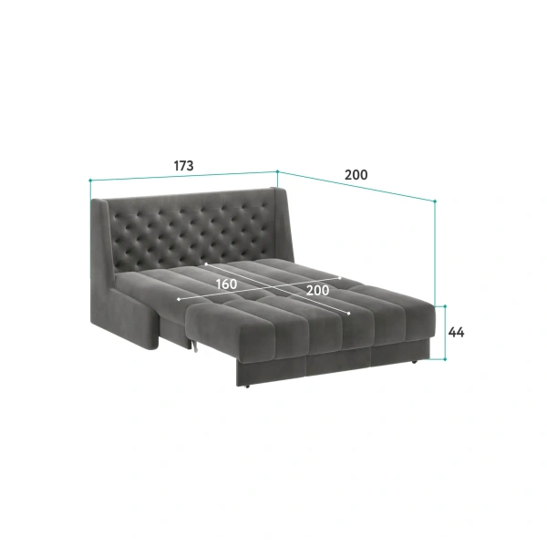 Диван кровать Ричмонд прямой 160х200 (DO) | Интернет магазин Масса мебели
