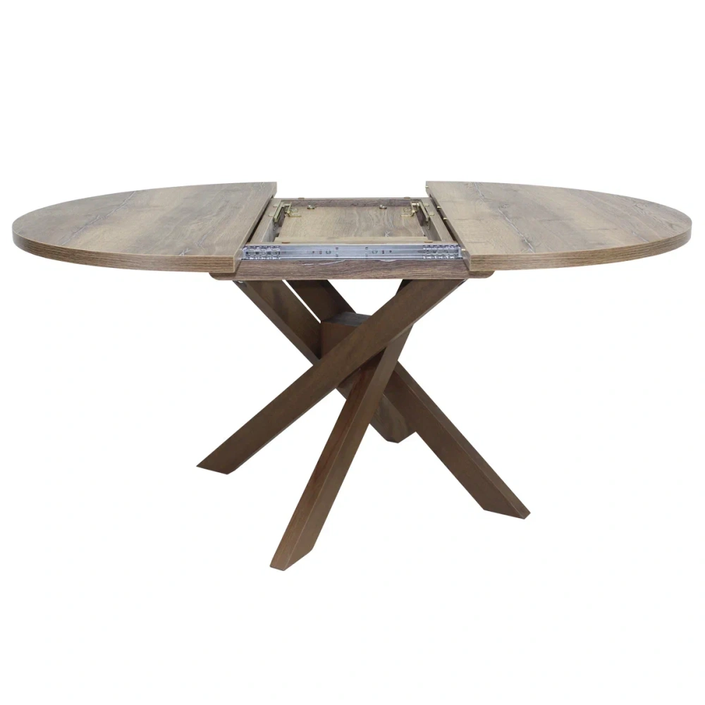 Стол обеденный раскладной Палермо d 120/155 дуб олово (VIS) | Интернет магазин Масса Мебель