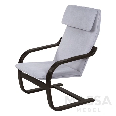 Кресло поэнг Малави венге/твист 16, шпон, велюр (GT)