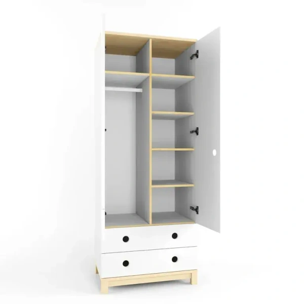 Шкаф двухстворчатый коллекция Робин Wood Лайт (POP) - интернет магазин Масса Мебель