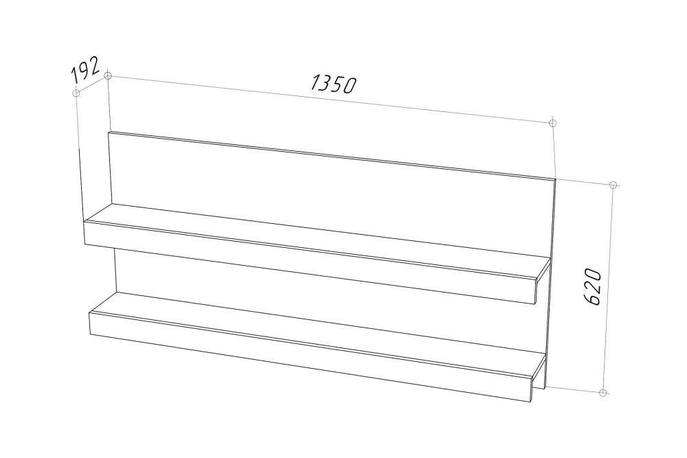 Полка навесная Т-13 STERN белый (NK) Полка навесная Т-13 STERN белый (NK) | Интернет магазин Масса Мебель