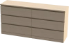 Комод Варма 6 ящиков шпон дуб беленый 160х78 (GL) Комод Варма 6 ящиков шпон дуб беленый 160х78 (GL)