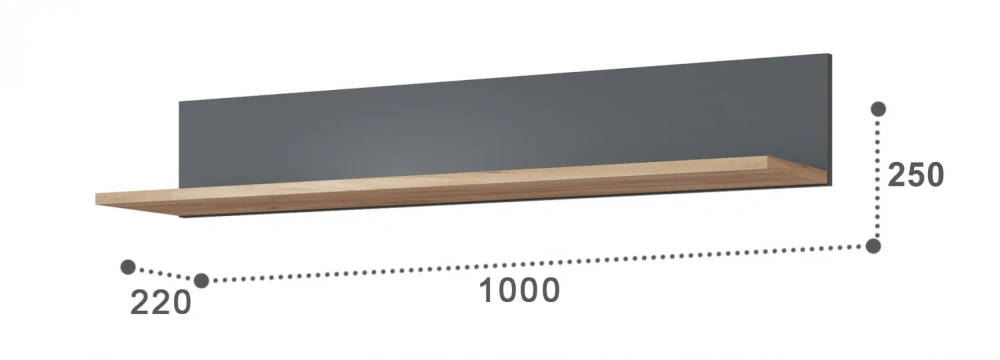 Комплект мебели для прихожей Эмилия ЭЛ-003 дуб крафт золотой/графит (COM) | Интернет магазин Масса Мебель