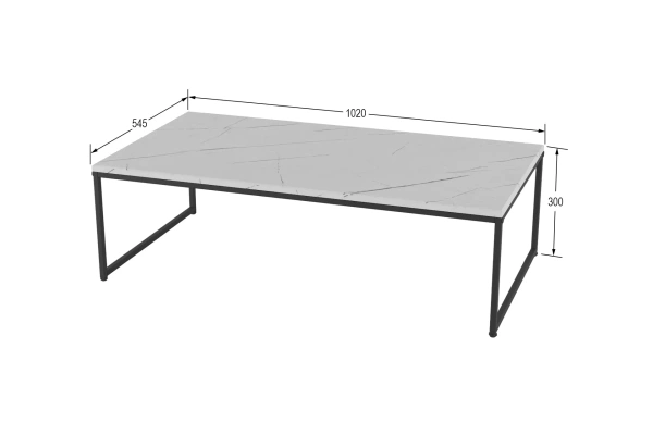 Стол журнальный Инсайд белый мрамор (KL) 