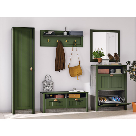 Комплект мебели в прихожую Прованс Зеленый дип (RAU)