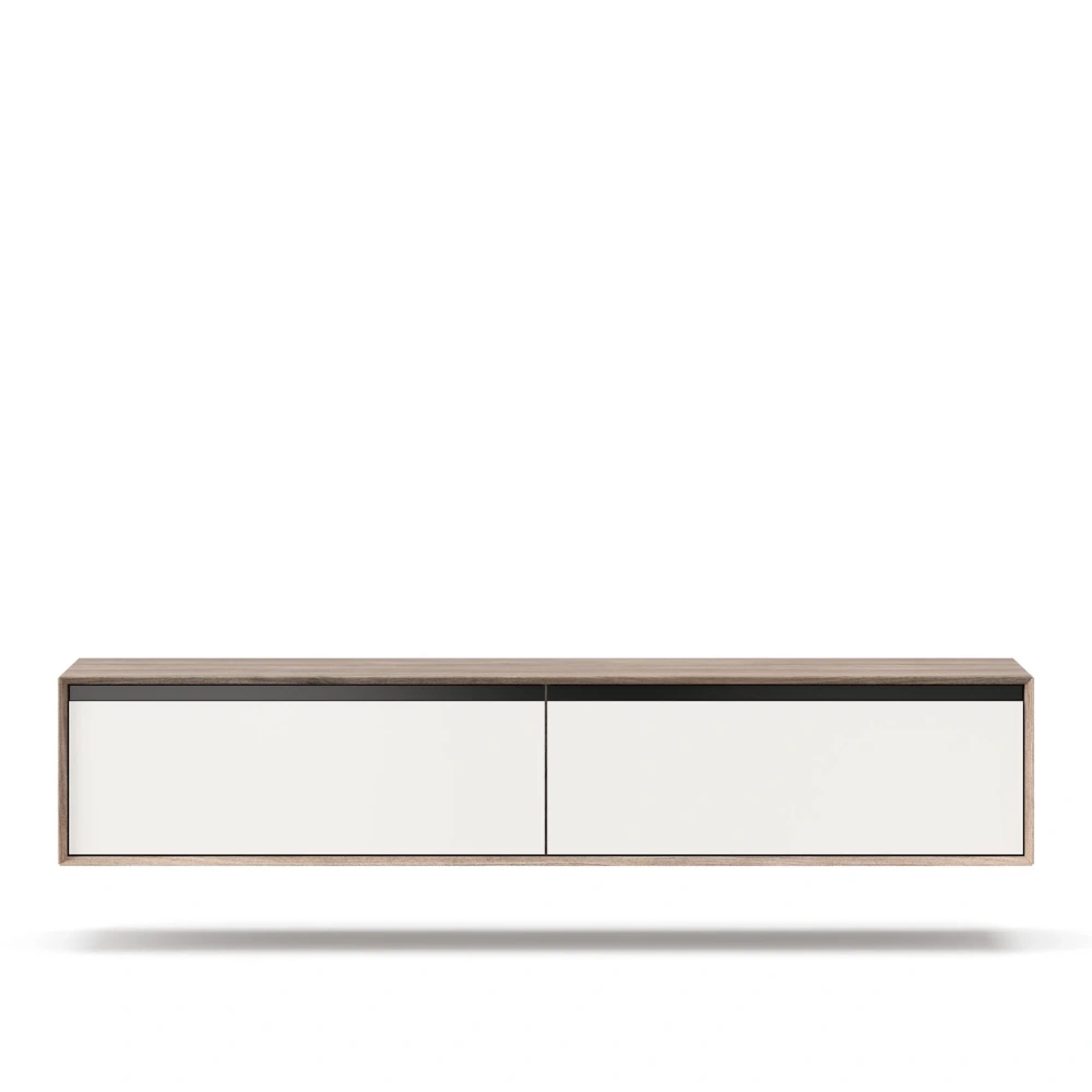 Тумба под ТВ 1800 (6650 д) Электра ЛД 452.010.000, Вяз дымчатый/Белый | Интернет магазин Масса Мебель