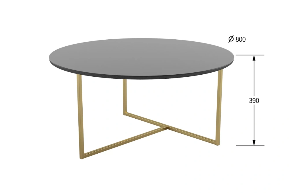 Стол журнальный Маджоре Glass черный (KL) | Интернет магазин Масса Мебель