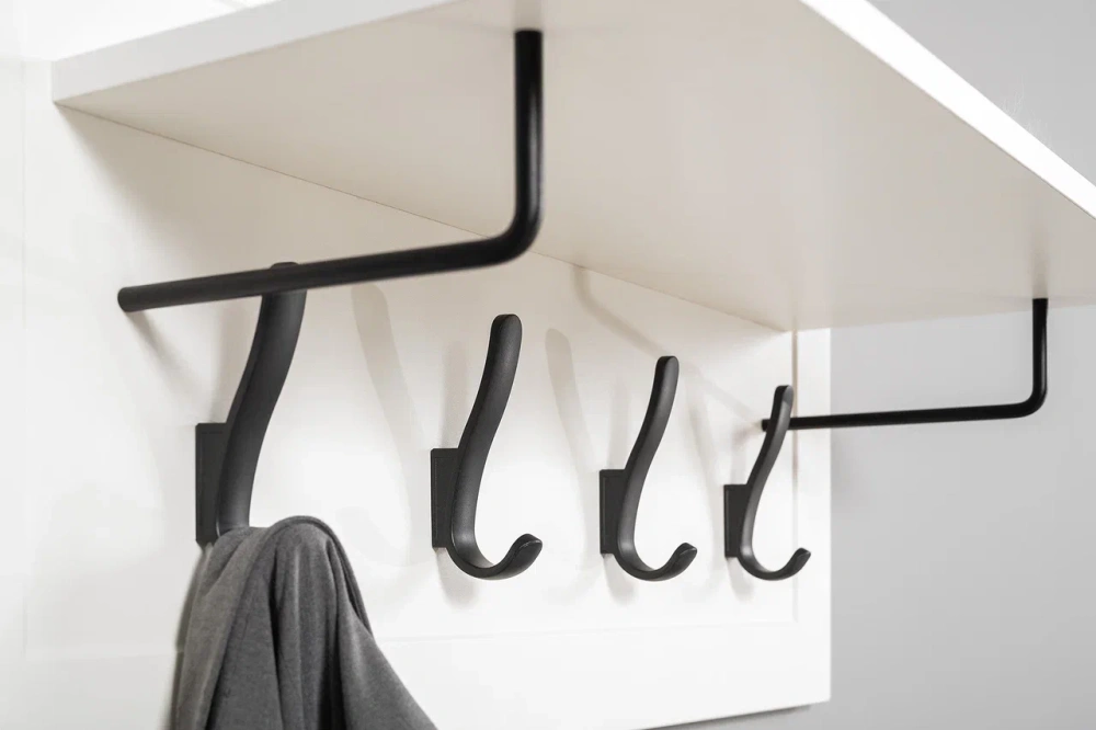 Вешалка Остин 15.12 Белый шагрень/Дуб Золотой (Mob) | Интернет магазин Масса Мебель