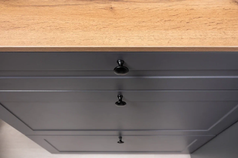 Комплект мебели в прихожую Остин №2 Серый Графит/ Дуб Золотой (Mob) - интернет магазин Масса Мебель