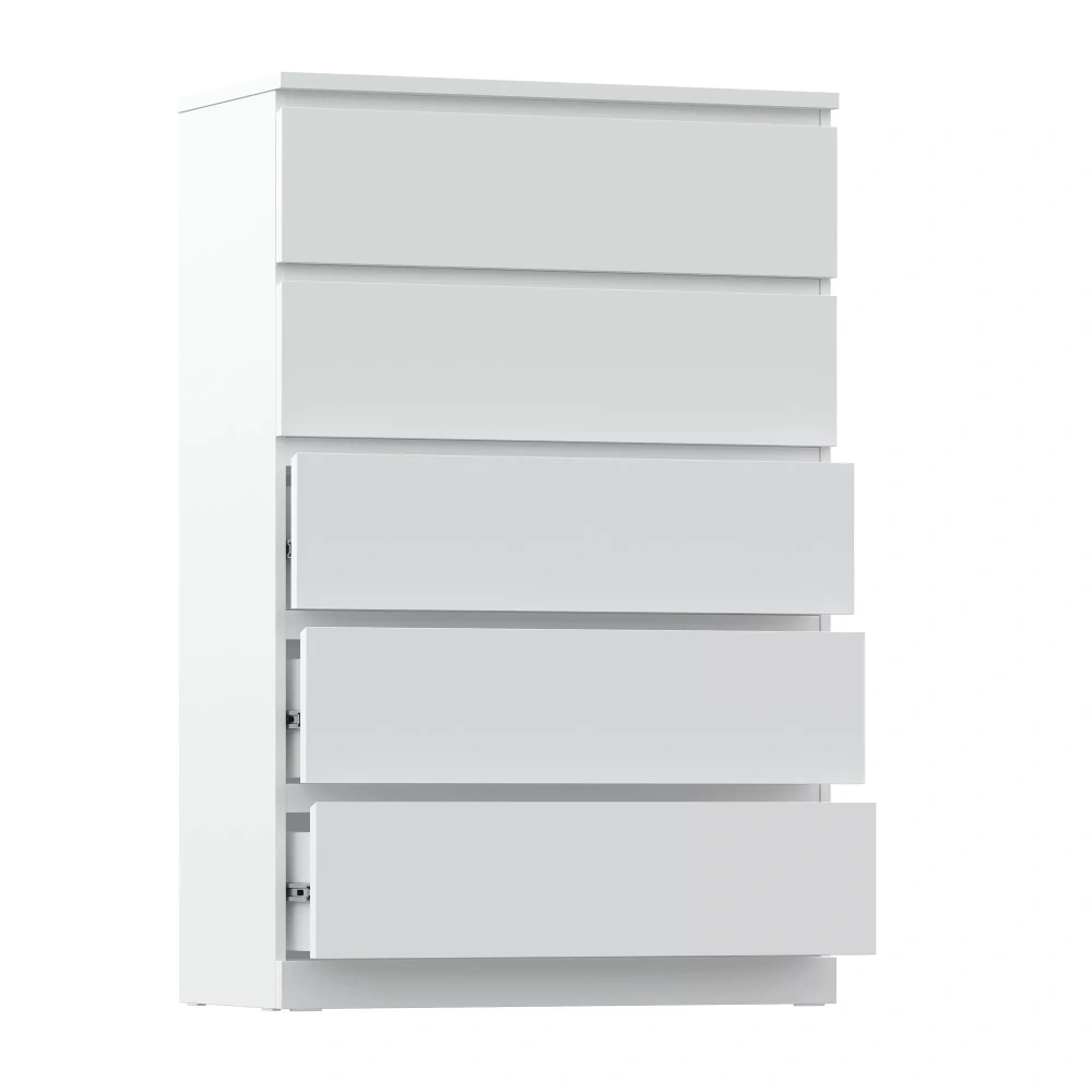 Комод Варма 5 ящиков белый 80х123 (GL) - интернет магазин Масса Мебель