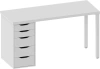 Cтол письменный Ингар 2/5Т стол 140x75 белый (GL)